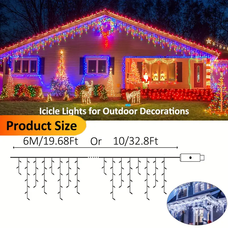 Güneş Enerjili Icicle Işıkları - Outdoor Solar Power Xmas Lights incelemesi ve fiyatı