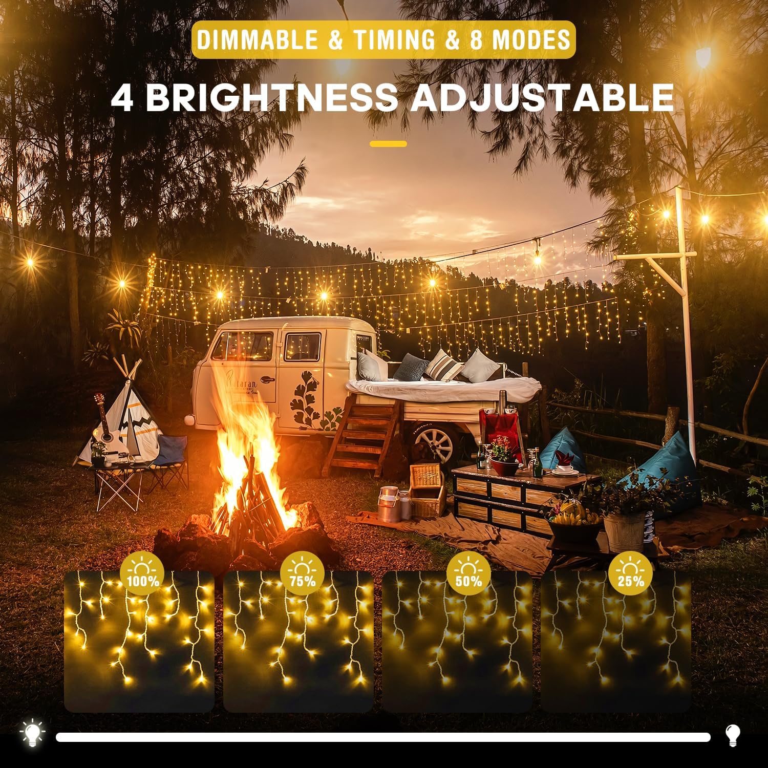 Güneş Enerjili Icicle Işıkları - Outdoor Solar Power Xmas Lights incelemesi ve fiyatı