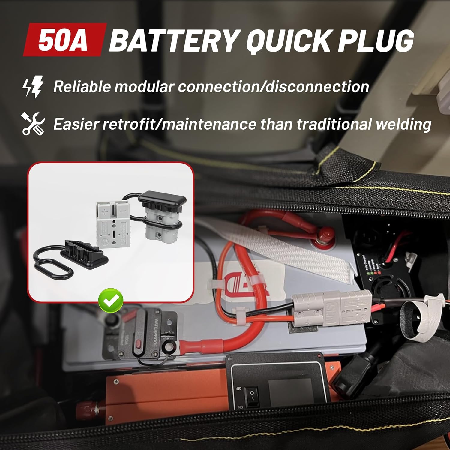 2 adet 50A pil hızlı bağlantı  - Outdoor Power Disconnect incelemesi ve fiyatı